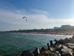 The old port-city Constanta and the Black Sea